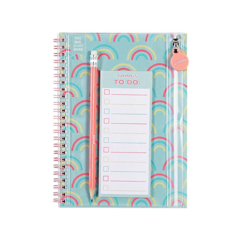 Photo 1 of Yoobi™ 60 Sheet College Ruled Spiral Journal Supplies Rainbow
