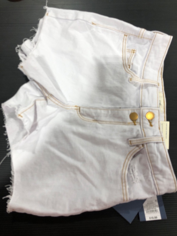 Photo 2 of [Size 0] Women's High-Rise Vintage Midi Jean Shorts - Universal Thread™ [Off-White]
