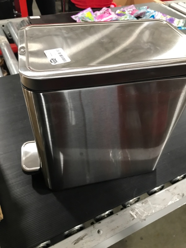 Photo 2 of 10L Stainless Slim Step Trash Can - Brightroom™
