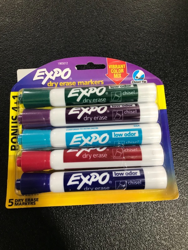 Photo 2 of Expo Intense Colors Low Odor Chisel Tip Dry Erase Markers