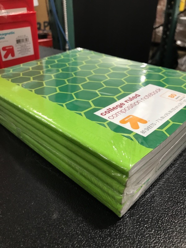 Photo 2 of 6 pack of Composition Notebooks College Ruled Green Honeycomb - up & up™