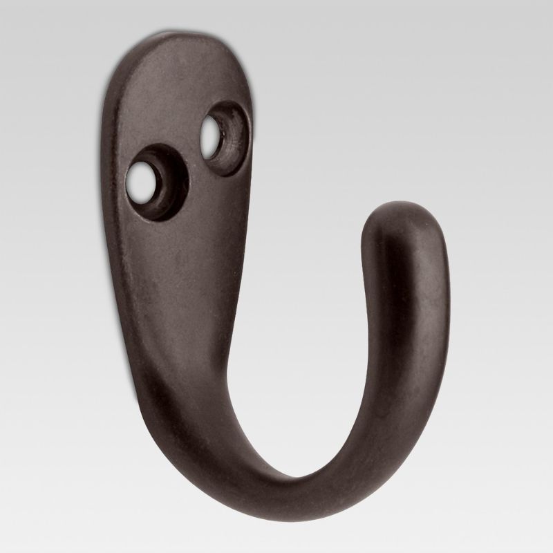 Photo 1 of 2pk Single Prong Robe Hooks Bronze - Room Essentials