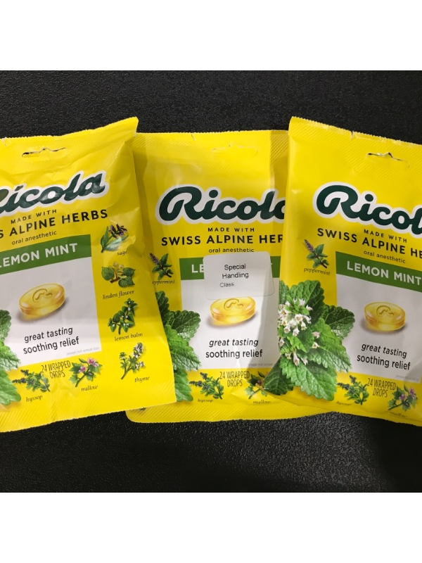 Photo 2 of 3 packs of Natural Herb Cough Drops Lemon Mint