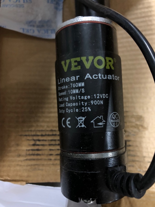 Photo 3 of (2 pack) VEVOR 20" Stroke Linear Actuator 900N/225LBS Pound Max Lift Output 12V Volt DC
