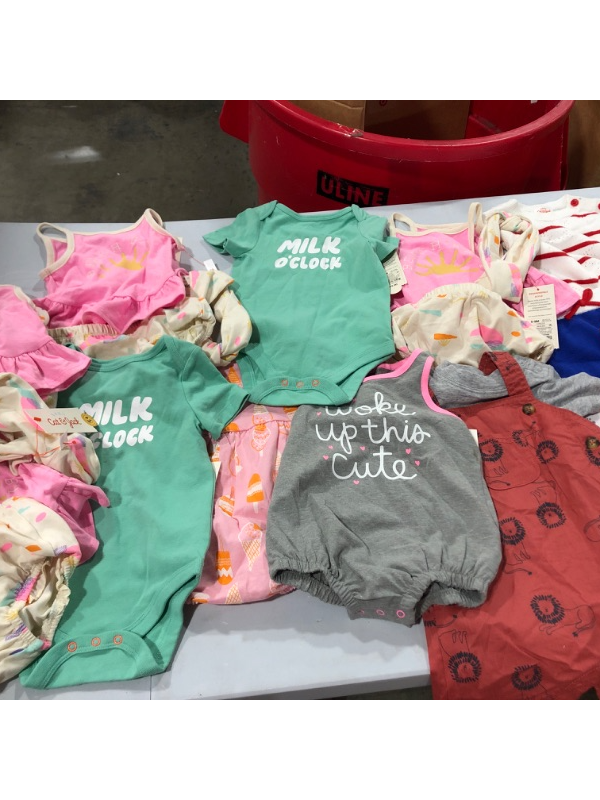 Photo 1 of Box lot of baby clothing 6-9 months. Really cute onesies, 3 piece outfits, 2 piece outfits, etc.