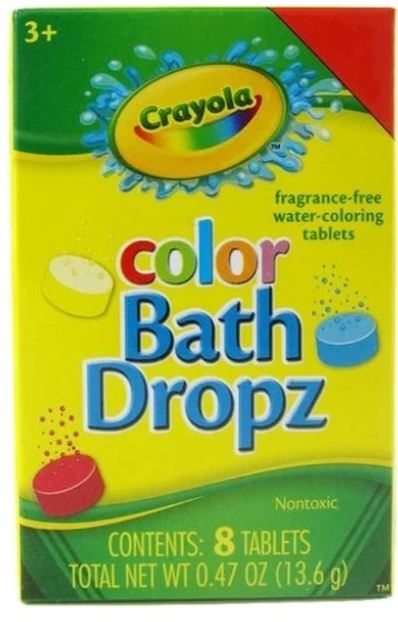 Photo 1 of 2- Crayola Color Bath Dropz- 8 ct. and 3- Crayola Bubble Bath Dust- Vivid Violet 2.11 oz