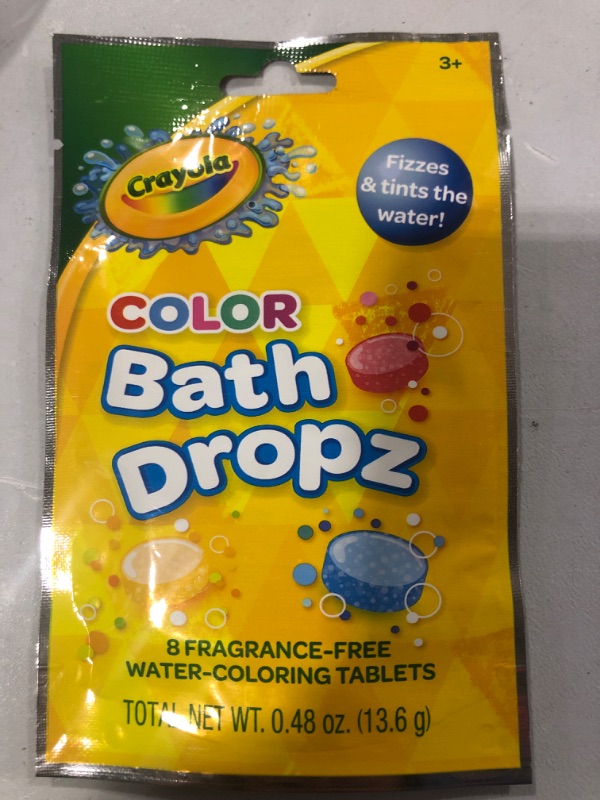 Photo 2 of 2- Crayola Color Bath Dropz- 8 ct. and 3- Crayola Bubble Bath Dust- Vivid Violet 2.11 oz