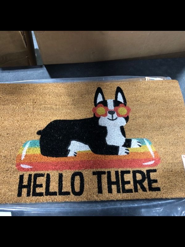 Photo 2 of 16x26 Hello Summer Dog Doormat Natural - Threshold