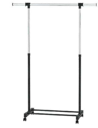 Photo 1 of Adjustable Single Rod Garment Rack Black - Room Essentials™