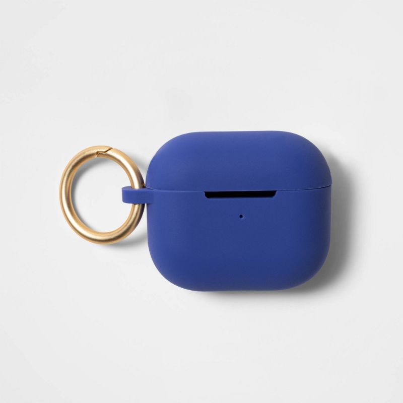 Photo 1 of Heyday Apple AirPods Gen 3 Silicone Case with Clip - Virtual Blue