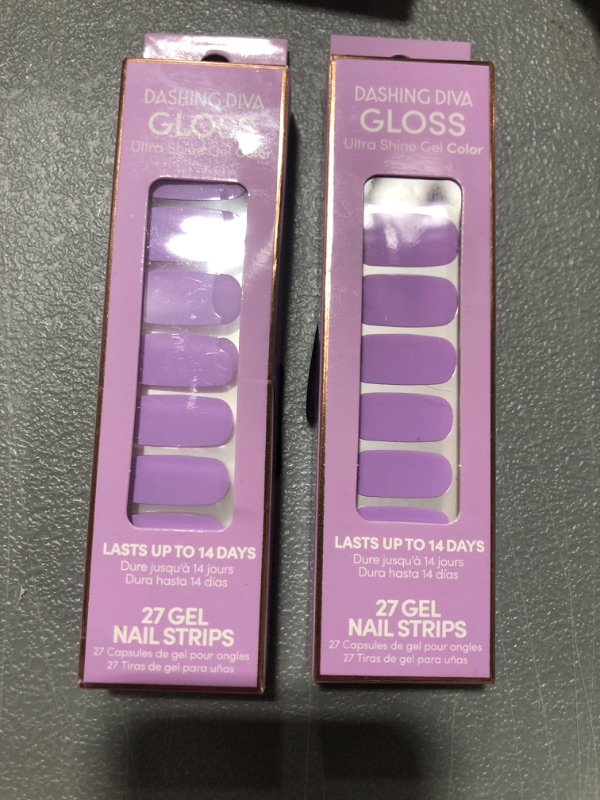 Photo 2 of 2- Dashing Diva Gloss Gel Nail Art Strips - Enchanted Lilac - 32ct