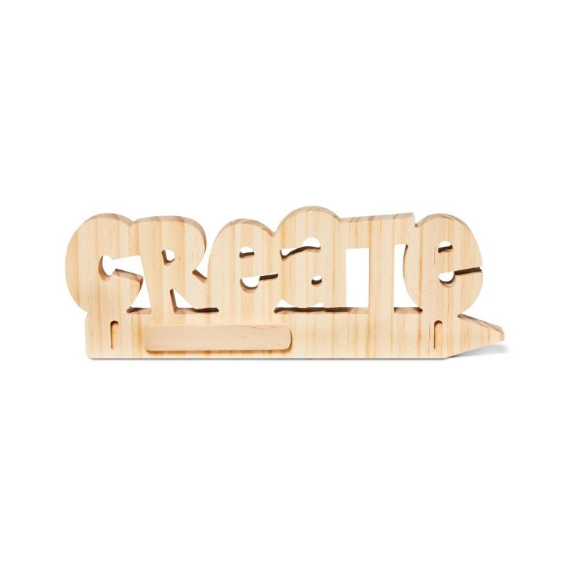 Photo 1 of 3- Wood Word Base Create - Mondo Llama