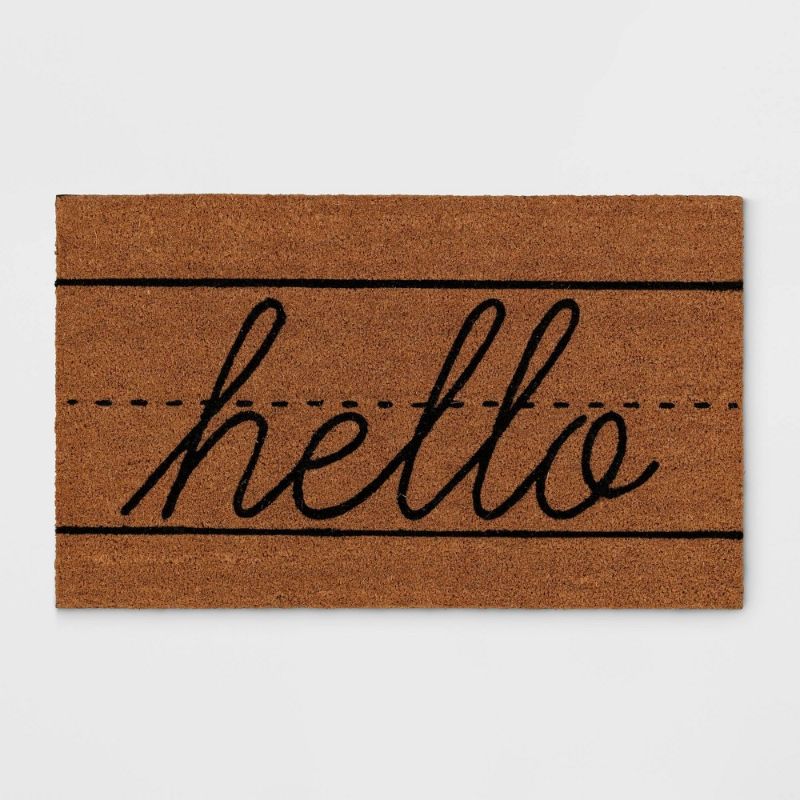 Photo 1 of 1'6x2'6 Hello Cursive Coir Doormat - Room Essentials