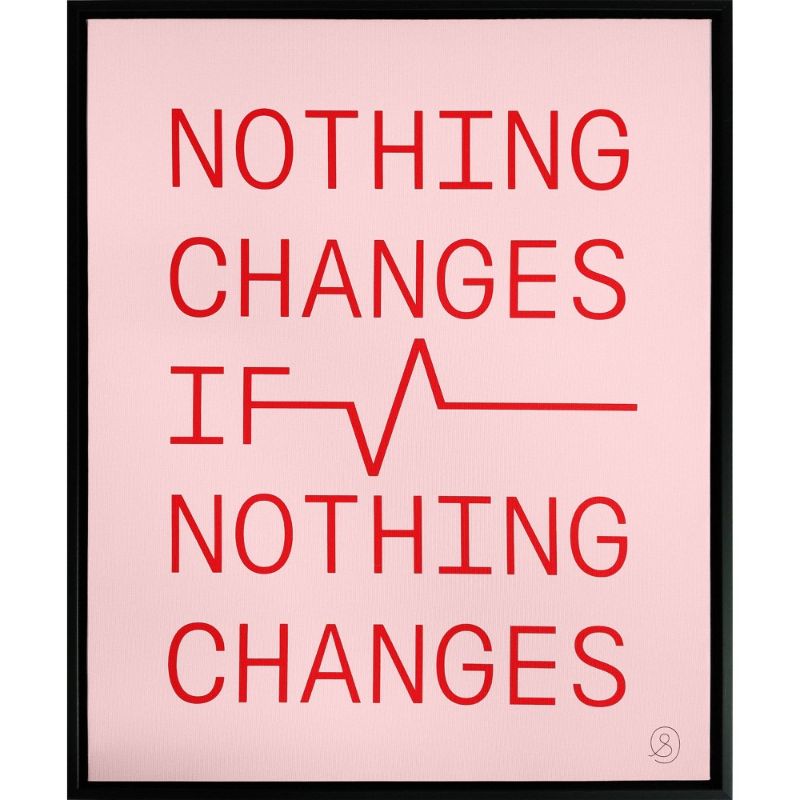 Photo 1 of 16 X 20 Nothing Changes Framed Wall Canvas - Tr © Seals