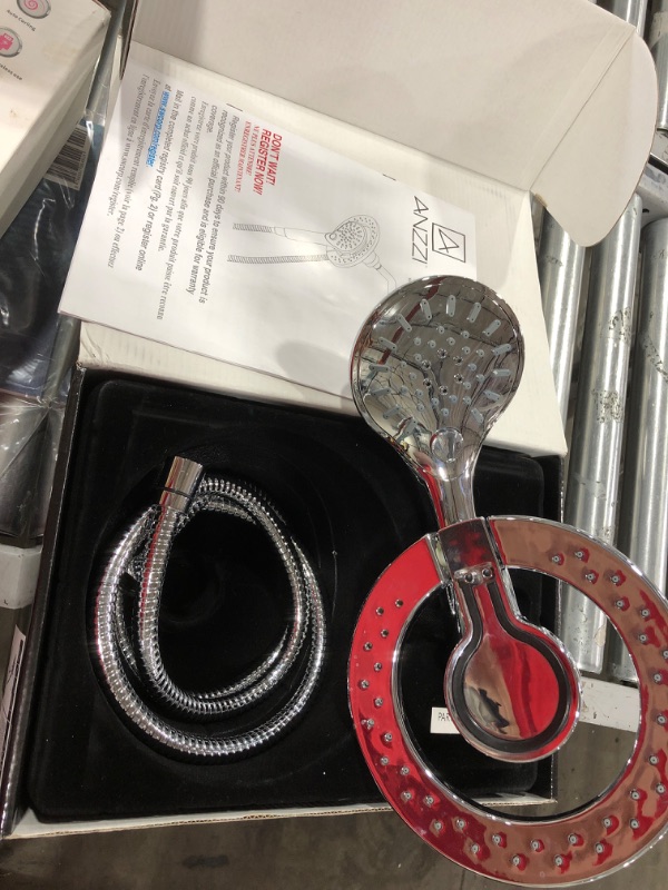 Photo 1 of ANZZI Valkrie Two-In-One 3-Spray 7.48" Dual Wall Mount Fixed And Handheld Shower Head In Polished Chrome And Magna-Diverter - SH-AZ067CH
