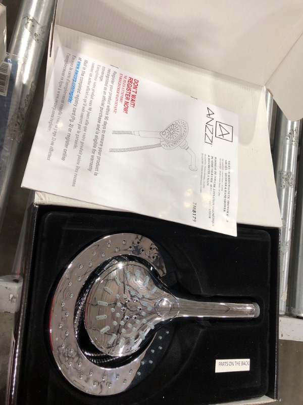Photo 1 of ANZZI Valkrie Two-In-One 3-Spray 7.48" Dual Wall Mount Fixed And Handheld Shower Head In Polished Chrome And Magna-Diverter - SH-AZ067CH
