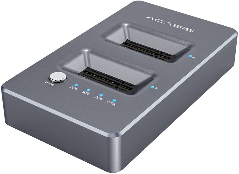 Photo 1 of ACASIS NVMe M.2 Duplicator Dual-Bay Offline Clone USB C to NVME Docking Station for M2 SSD M Key Hard Drives Enclosure [Support 8TB]
