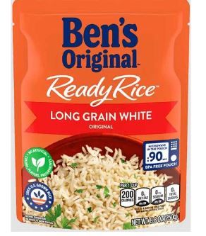 Photo 1 of Bens Original Ready Rice Long Grain White Rice, 8.8 Ounce - 12 per case exp 07/2022
