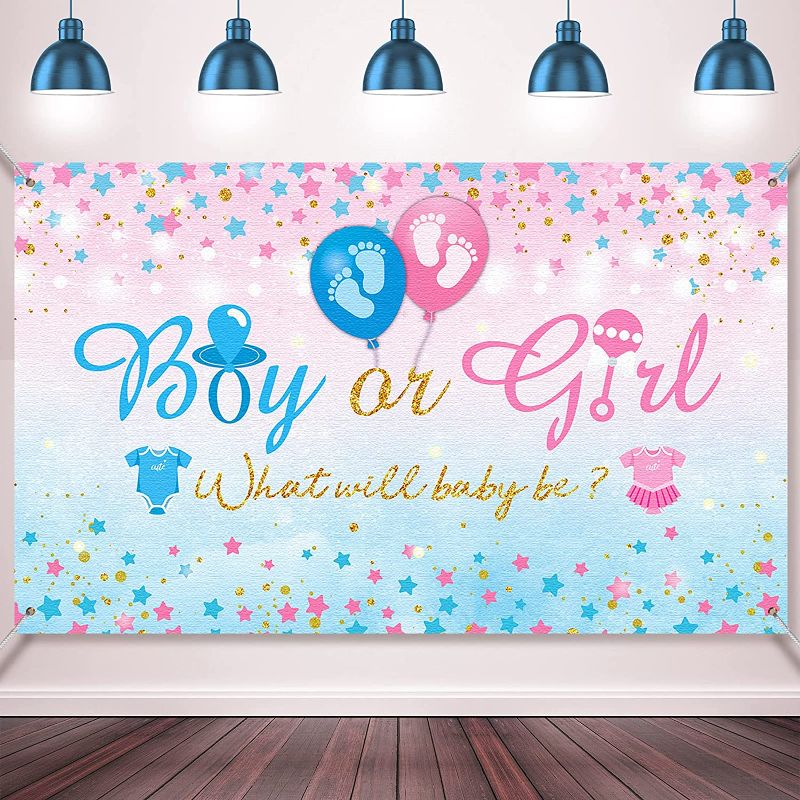 Photo 1 of Gender Reveal Party Supplies Gender Reveal Background