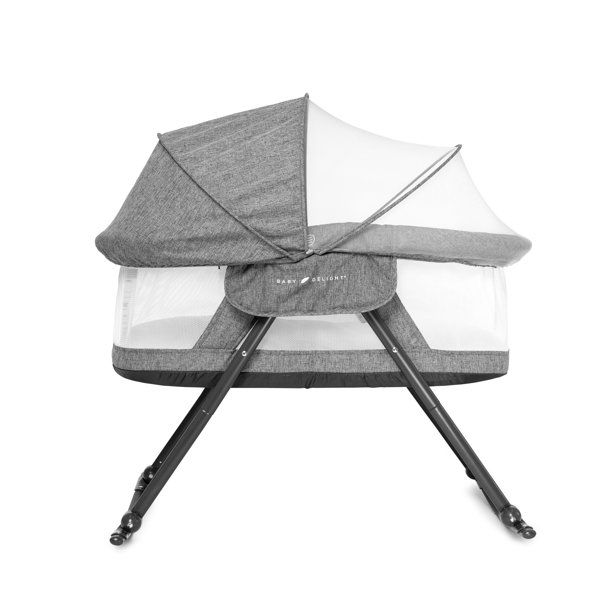 Photo 2 of Baby Delight Go With Me Slumber, Deluxe Portable Rocking Bassinet, Charcoal Tweed Fashion, JPMA Certified