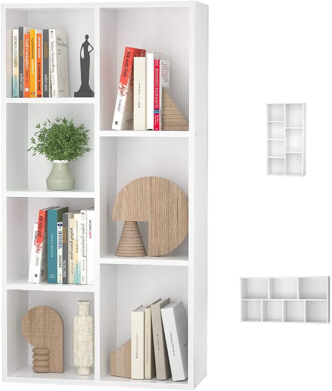 Photo 1 of Aheaplus Bookcase Storage Shelves 7-Cube Organizer Bookshelf