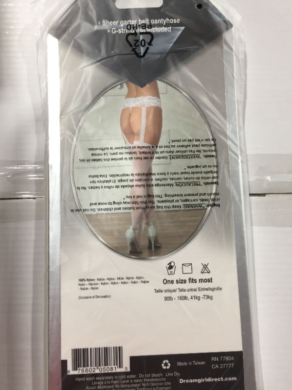 Photo 1 of Dreamgirl Women's Sheer Suspender Pantyhose