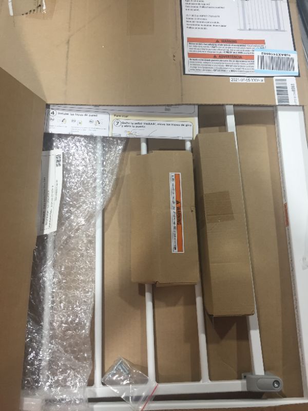 Photo 1 of Baby Gate Walk Through Auto Close Tension Metal White 