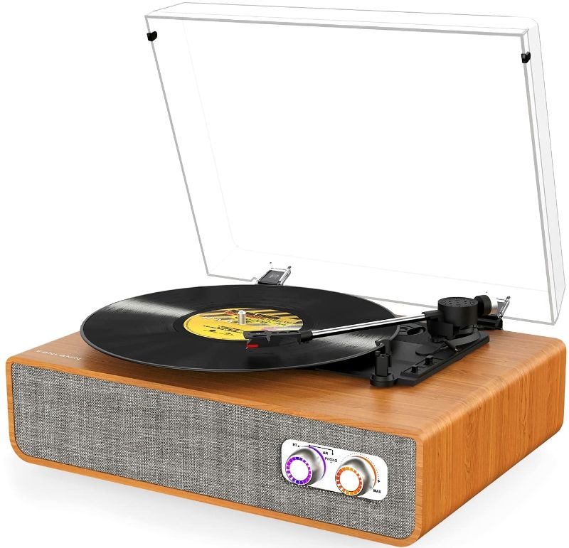 Photo 1 of Record Player Bluetooth Turntable with Built-in Dual 15W Speakers