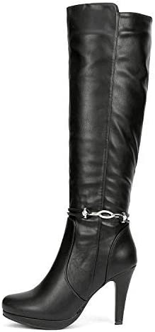 Photo 1 of [Size 8] DREAM PAIRS Women's Knee High High Heel Boots- Milan Black