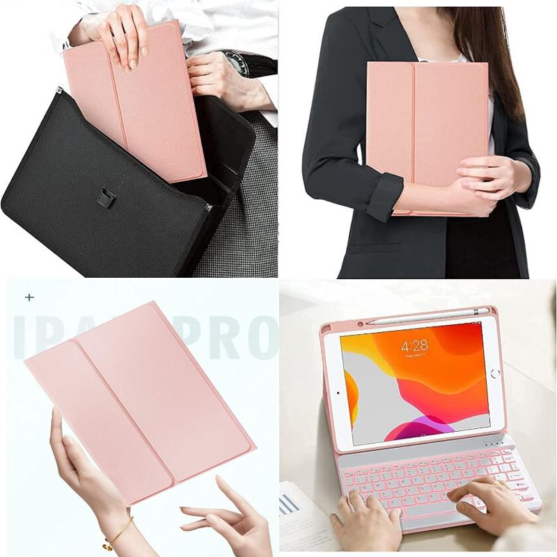 Photo 1 of Keyboard Case 2021, Backlit Detachable Wireless Keyboard with Slim Cover and Pencil Holder for iPad Mini 5