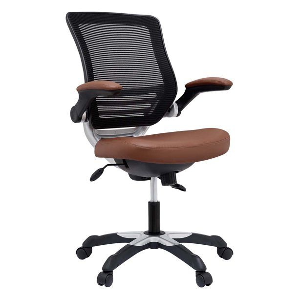 Photo 1 of Modway Edge Vinyl Office Chair Adjustable from 17.5 to 21 Inches High Tan