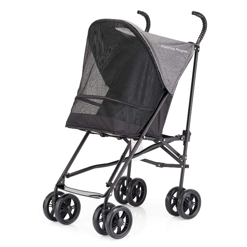 Photo 1 of Favonius poupee Lightweight Pet Stroller,Dog Stroller for Small Dogs & Cats, Compact,Portable Travel Cat Dog Stroller (Grey)