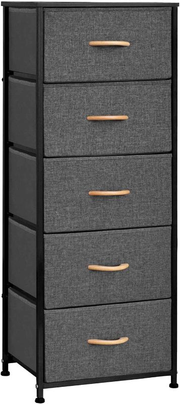 Photo 1 of 5 Drawer Dressers,Fabric Dresser Drawer Organizer,Dressers & Chests of Drawers for Bedroom,Grey