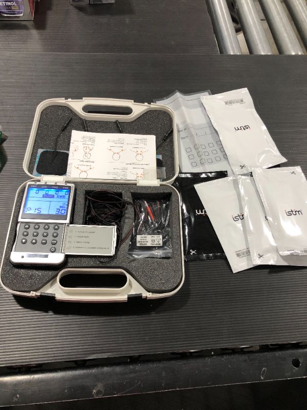 Photo 2 of iSTIM EV-805 TENS EMS 4 Channel Rechargeable Combo Machine Unit - Muscle Stimulator + Back Pain Relief and Management- 24 Programs/Backlit (Including Electrodes Pads)
