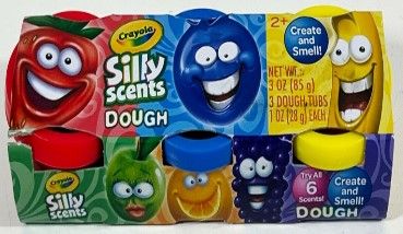 Photo 1 of {24 PACK} Crayola Silly Scents Dough Blueberry, Strawberry, Banana BRAND NEW 3-Pack