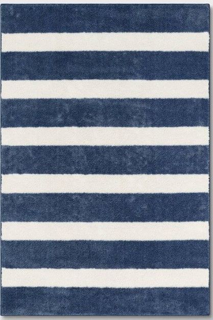 Photo 1 of 4'x5'6" Rugby Stripe Rug - Pillowfort™
