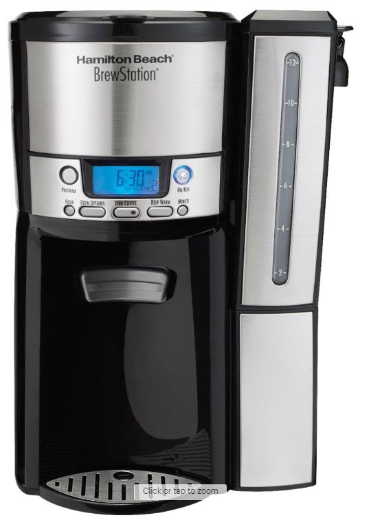 Photo 1 of Hamilton Beach - BrewStation Programmable 12 Cup Dispensing Coffeemaker - BLACK
