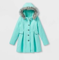 Photo 1 of , Girls' Faux Fur Hooded Jacket - Cat & Jack™
size : XS
