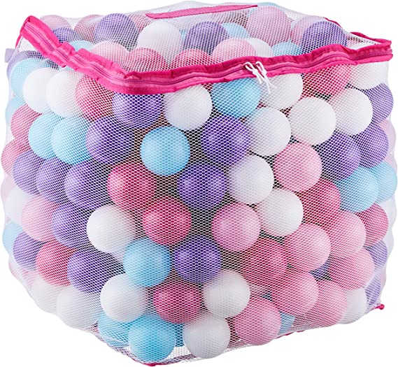 Photo 1 of Click N' Play Phthalate Free BPA Free Crush Proof Plastic Ball Pit Balls in Reusable and Durable Storage Mesh Bag with Zipper
