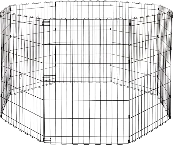 Photo 1 of Amazon Basics Foldable Metal Dog and Pet Exercise Playpen, XS to L Size, With or Without Door
