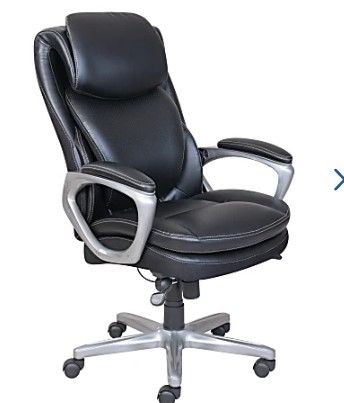 Photo 1 of Serta® Smart Layers™ Arlington AIR™ Bonded Leather High-Back Executive Chair, Black/Silver
