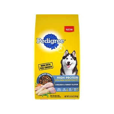 Photo 1 of 2 PACK - Pedigree High Protein Chicken & Turkey Flavor Adult Dry Dog Food, 3.5-lb Bag
