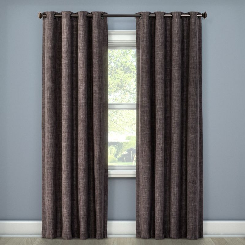 Photo 1 of 1pc 52"x63" Blackout Rowland Window Curtain Panel - Eclipse
