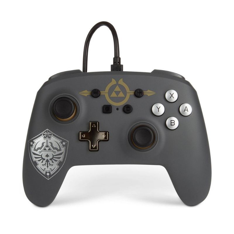 Photo 1 of Enhanced Wired Controller for Nintendo Switch - Hylian Shield - Dark Grey
