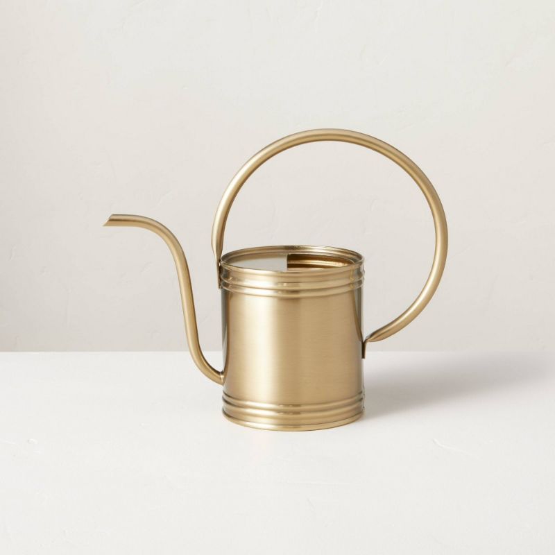 Photo 1 of 1L Accented Metal Watering Can Brass Finish - Hearth & Hand™ with Magnolia
