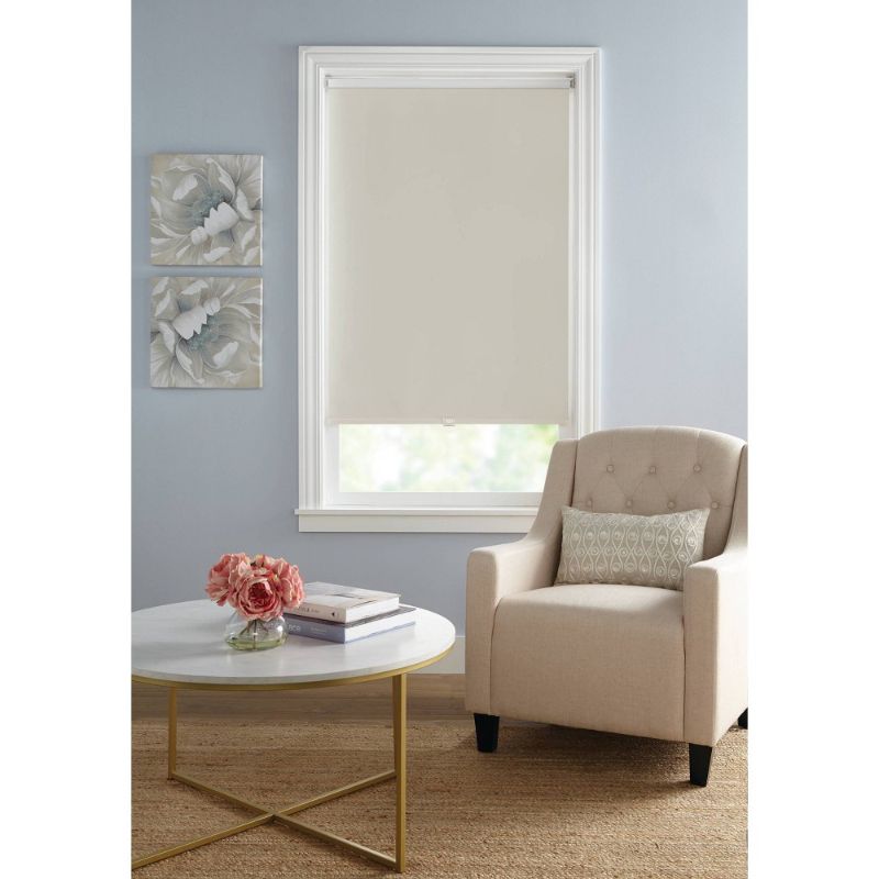 Photo 1 of 1pc 25"x72" Blackout Roller Window Shade with Slow Release System Gray - Lumi Home Furnishings
