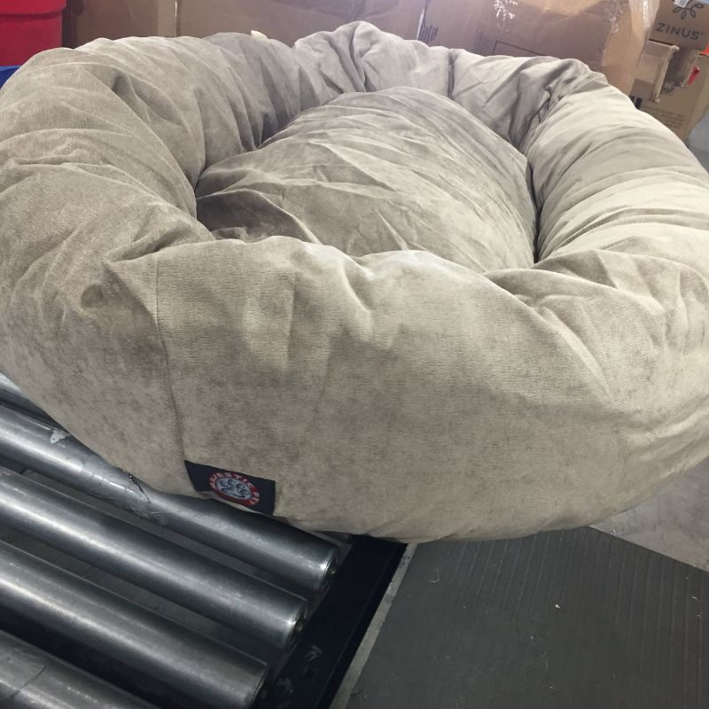 Photo 2 of 40" Stone Suede Bagel Dog Bed By Majestic Pet Products