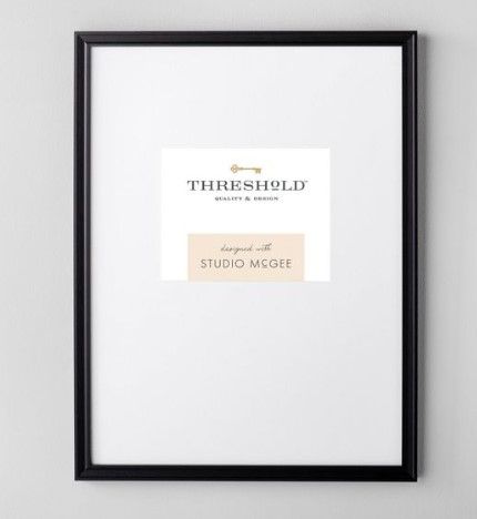 Photo 1 of 19.49" x 25.49" Matted to 8" x 10" Gallery Single Image Frame Black - Threshold™ designed with Studio McGee (PACK OF 2)
