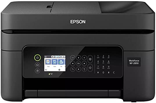 Photo 1 of Epson Premium Workforce 2850 Series All-in-One Color Inkjet Printer I Print Copy Scan Fax I Wireless I Mobile Printing I Auto 2-Sided Printing I 2.4" LCD I Up to 30-Sheet ADF
