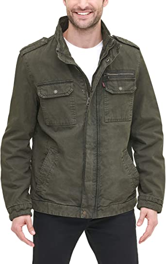 Photo 1 of Levi's Men's Big & Tall Washed Cotton Military Jacket XLT
